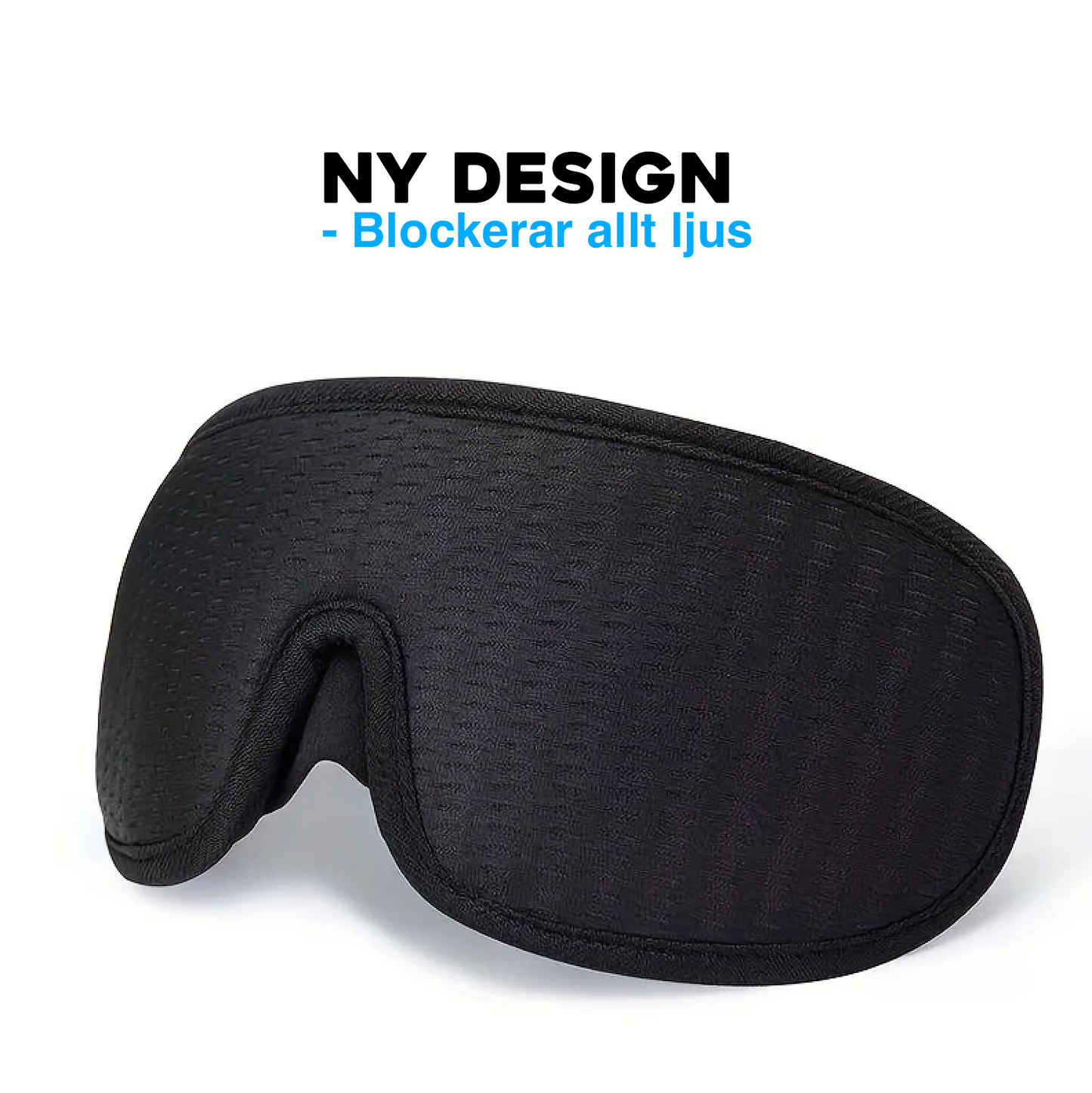 Premium 3D-søvnmaske – Blød, åndbar og letblokerende