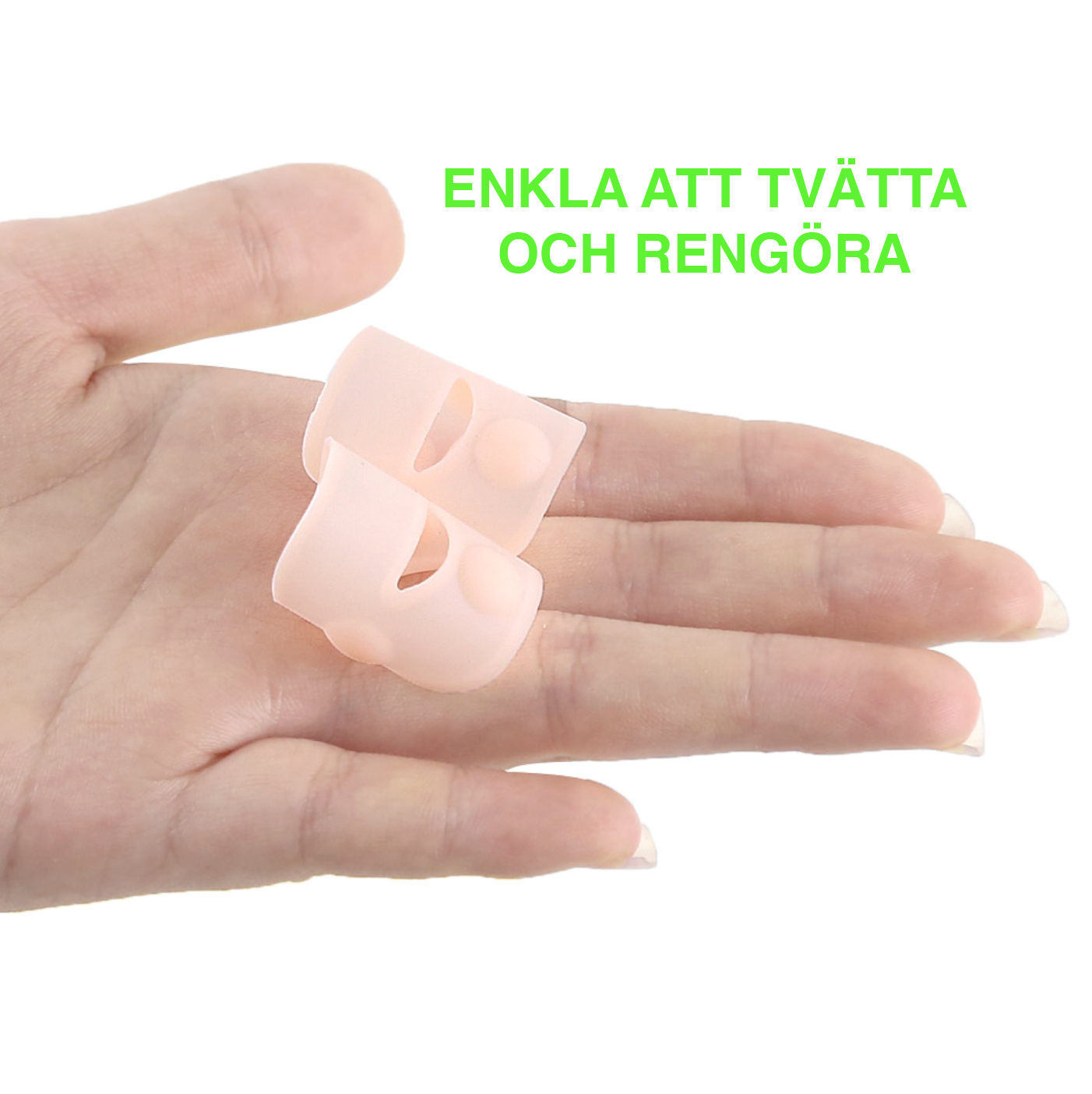 Negletæt korrigerende silikonebeskytter til storetå (2 stk.)
