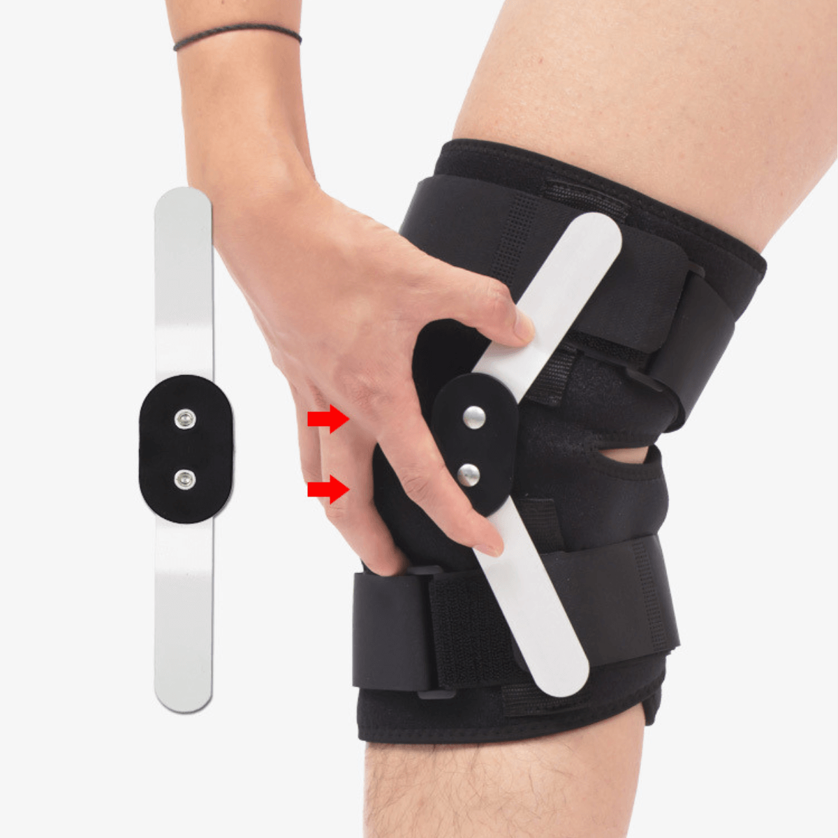 Justerbar knæpude til patella