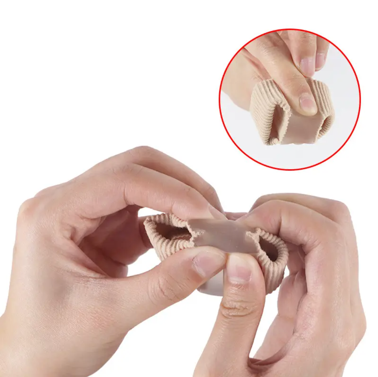 Dobbelt tåseparator (2 stk.), Hallux Valgus