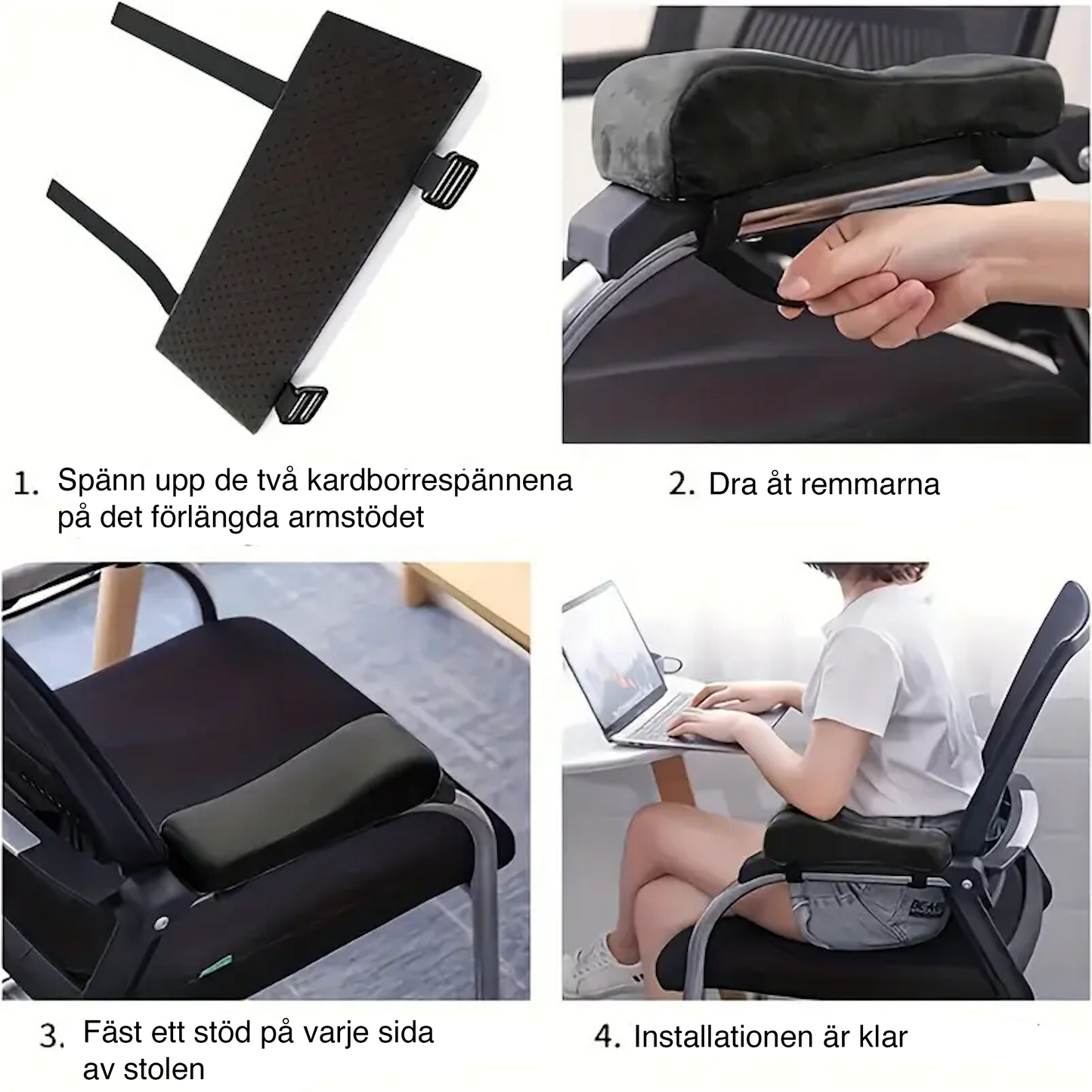Ergonomiske armlænshynder i memory foam – 2-pak