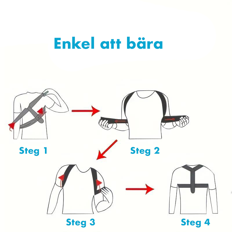 Effektiv rygstillingskorrektor - Magnetisk lændestøttebælte