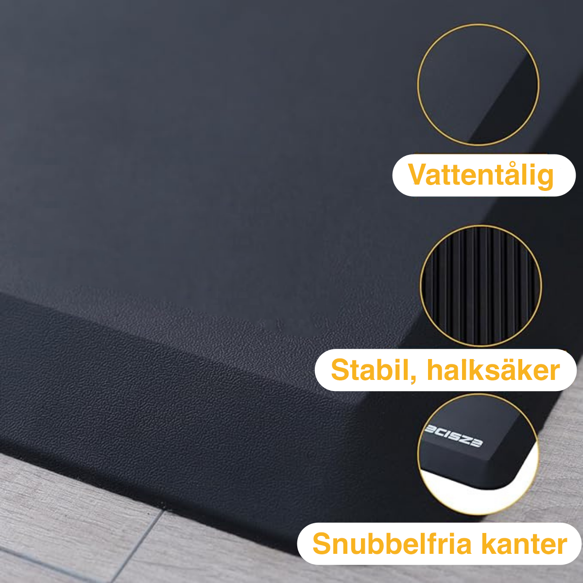 Ergonomisk måtte - minimerer trykket på dine fødder og hæle