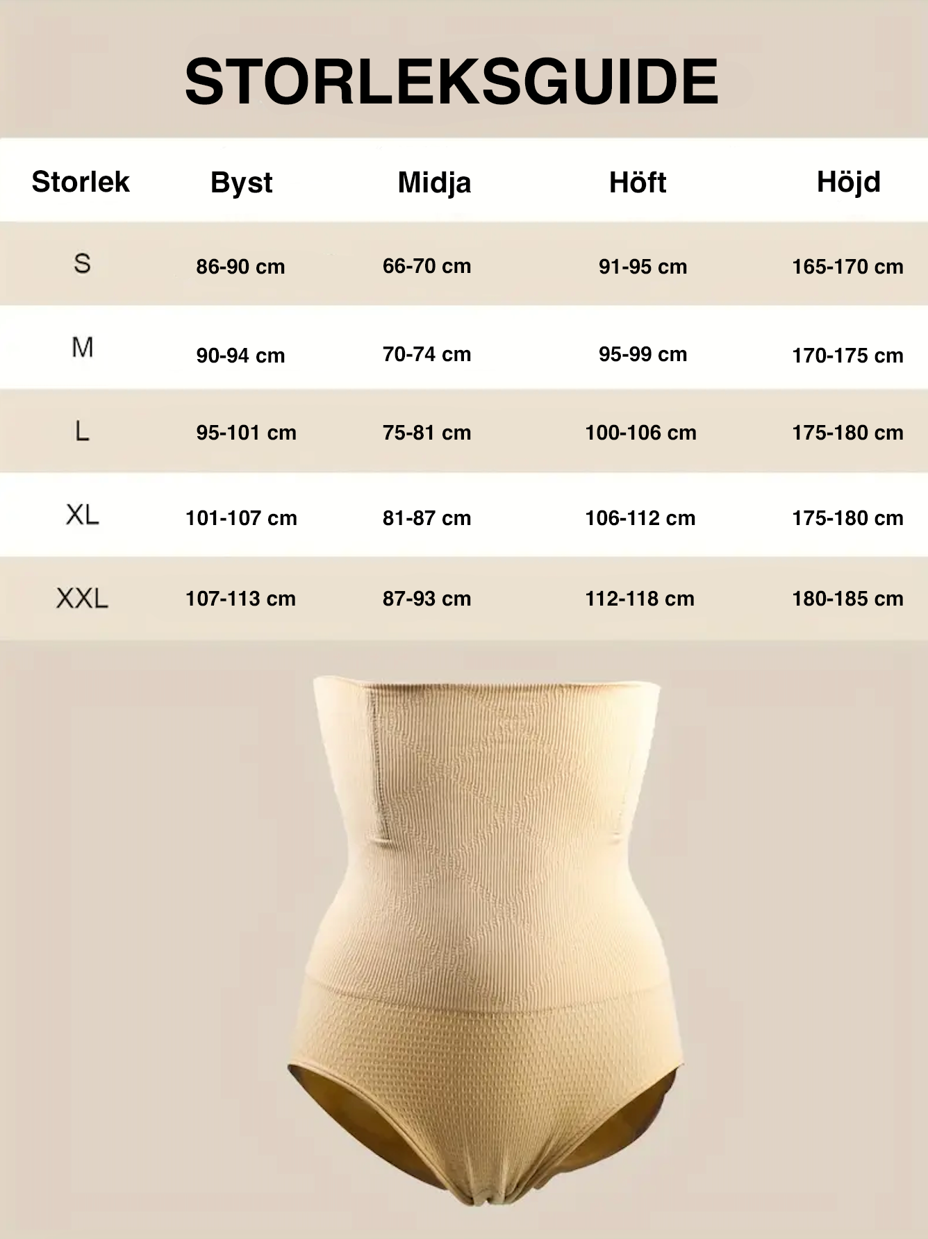 Højtaljet shapewear - Mavekontrol og baldeløft shapewear