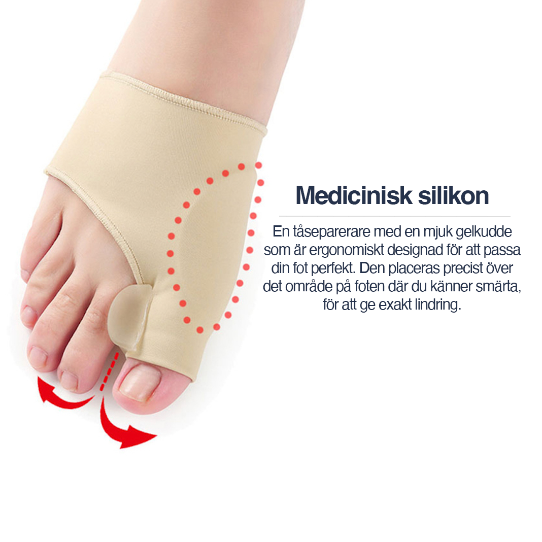 Korrigerende støtte med tåskillere (2 stk.), Hallux Valgus