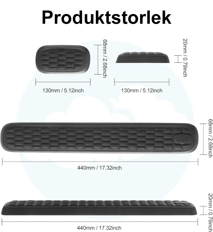 Håndledsstøtte i memory foam – For komfortabel og smertefri skrivning