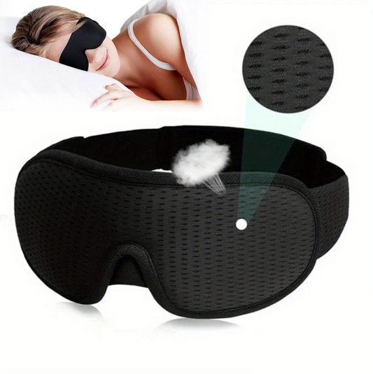 Premium 3D-søvnmaske – Blød, åndbar og letblokerende