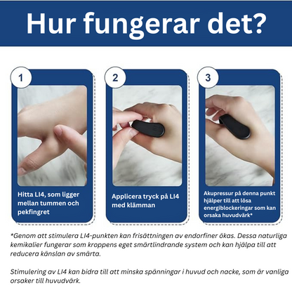 Effektiv migræneklampe til lindring af migrænespændinger, angst og hovedpine