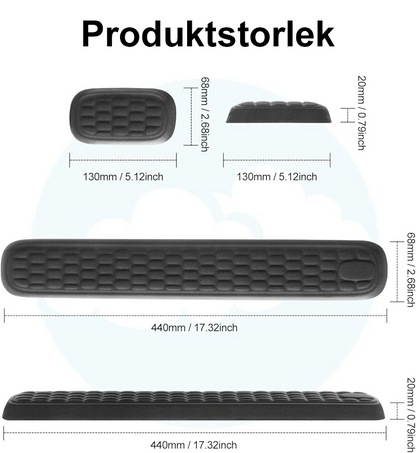 Håndledsstøtte i memory foam – For komfortabel og smertefri skrivning