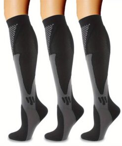 3 par kompressionsstrumpor - andningsbara, långa